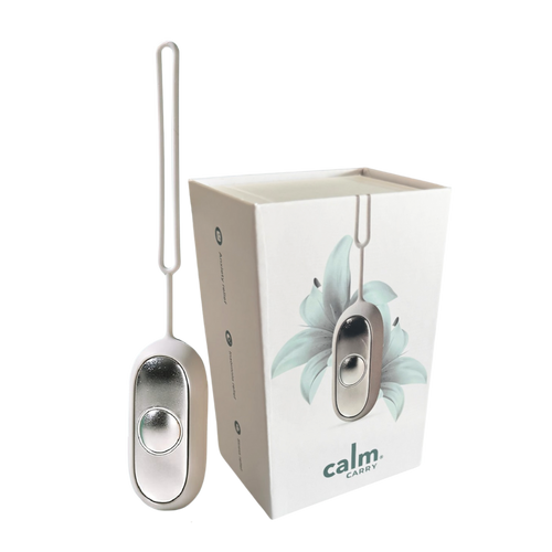 Original CalmCarry® device by Glowco shown with official CalmCarry packaging